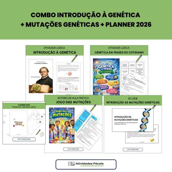 [BIO] - Combo Introdução à Genética + Mutações Genéticas + Grátis Planner 2026