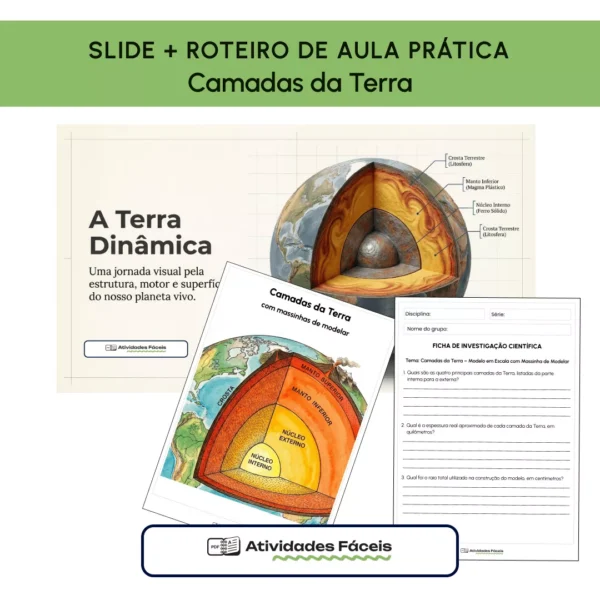 [BIO] - Combo Camadas da Terra – Slides + Roteiro de Aula Prática
